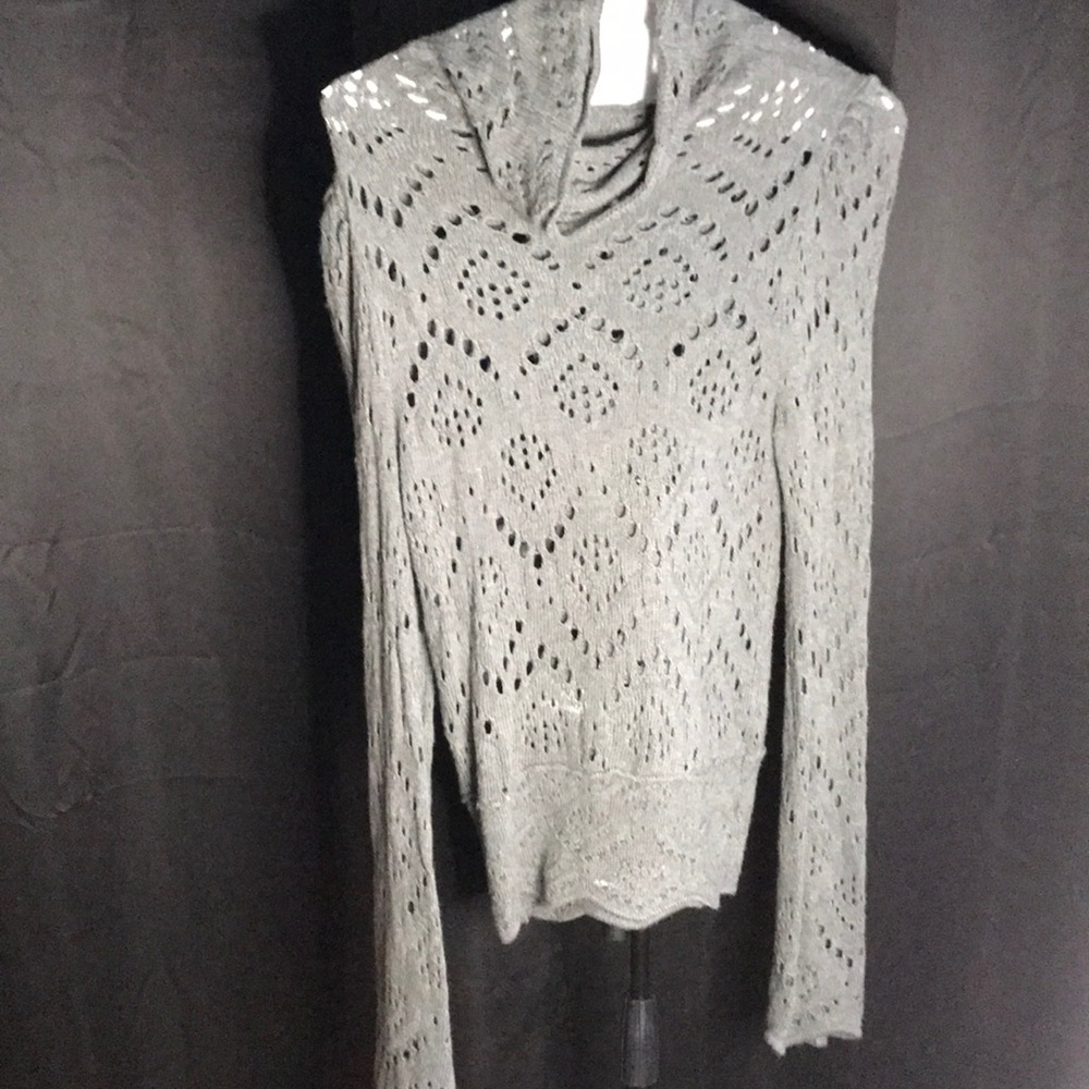 gray hole sweater